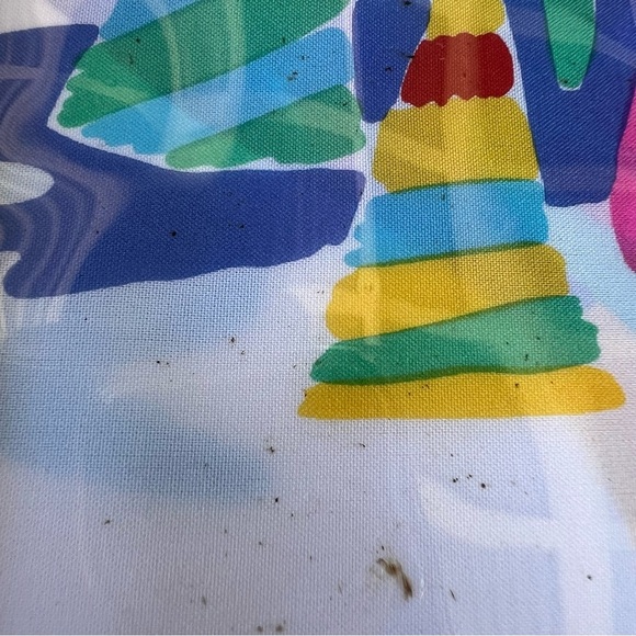 VTG 80s Ken Done Rainbow Sailboats Scarf Art-To-Wear Japan Colorful 24x24 NIP - Picture 8 of 9